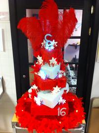 fire and ice sweet sixteen cake